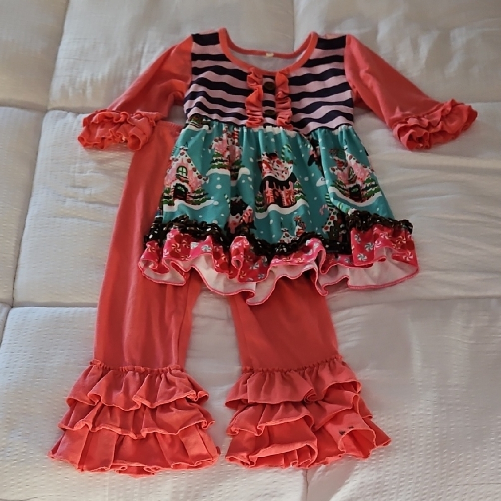 Colorful Ruffled Kids Outfit